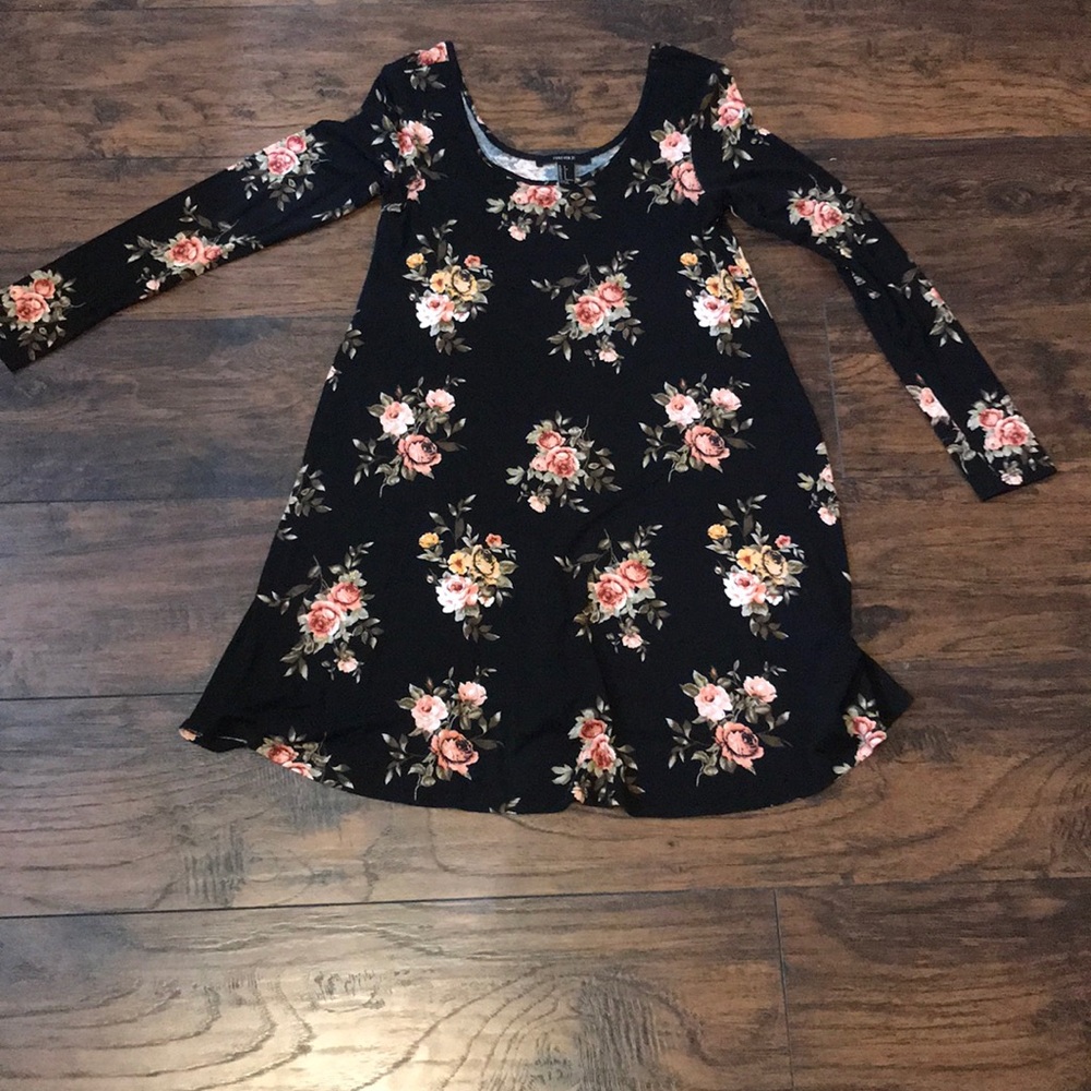 Floral black dress